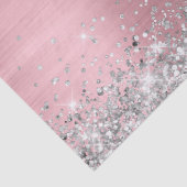 Silver Glitter en Light Pink Ombre Folie Tissuepapier (Detail)