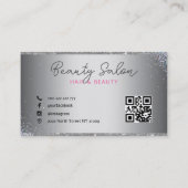 Silver Glitter en Lijst Visitekaartje (Achterkant)