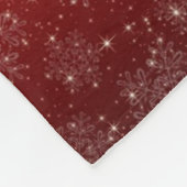 Silver Glitter en Red Kerstmis Sparkles Bow Fleece Deken (Hoek)