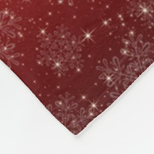 Silver Glitter en Red Kerstmis Sparkles Bow Fleece Deken (Hoek)
