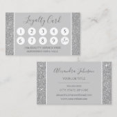 Silver Glitter en Sparkle Girly Loyalty Punch (Voorkant / Achterkant)