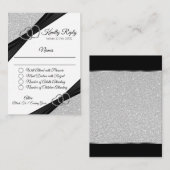 Silver Glitter Enclosure-Kaart Informatiekaartje (Voorkant / Achterkant)