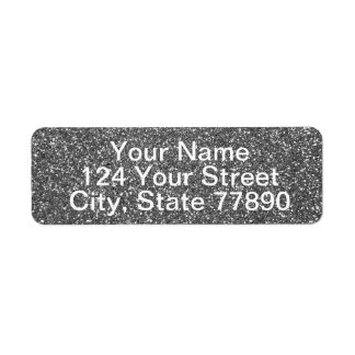 Silver Glitter Etiket