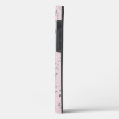Silver Glitter Flakes en Blush Case-Mate iPhone Case (Achterkant / Links)