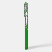 Silver Glitter, Forest Green, Gepersonaliseerd. Case-Mate iPhone Case (Achterkant / Links)