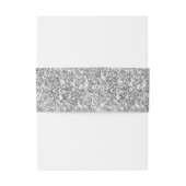 Silver Glitter-foto Uitnodigingen Wikkel (Achterkant Voorbeeld)