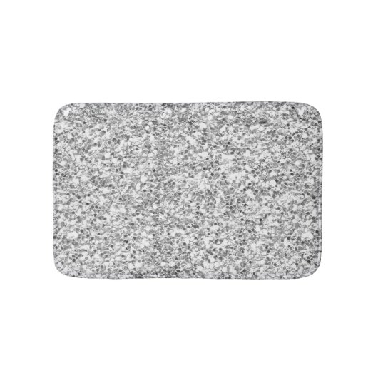 Silver Glitter Gedrukt Badmat (Voorkant)