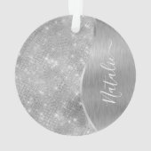 Silver Glitter Glam Bling Personalized (dos)