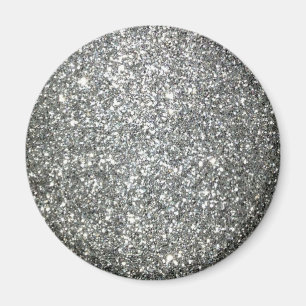 Silver Glitter Glamor Magneet