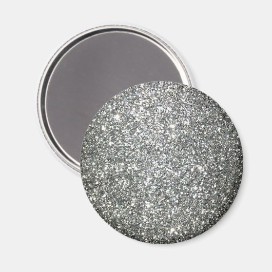 Silver Glitter Glamour Magneet (Voorkant / Achterkant)