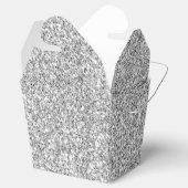 Silver Glitter Glitter Bedankdoosjes (Geopend)