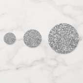 Silver Glitter Glitzy Sparkle Glam Verjaardagsfees Confetti (Voorkanten)