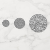 Silver Glitter Glitzy Sparkle Glam Verjaardagsfees Confetti (Achterkanten)