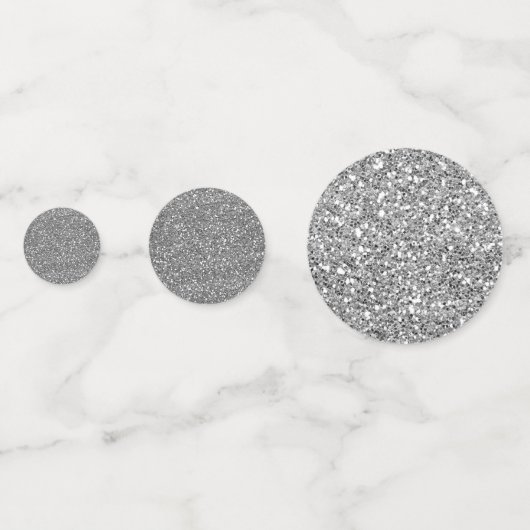 Silver Glitter Glitzy Sparkle Glam Verjaardagsfees Confetti (Achterkanten)