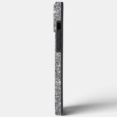 Silver Glitter Gradient Custom Name Case-Mate iPhone Case (Achterkant / Links)