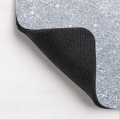 Silver Glitter Grey Faux Effect Muismat (Hoek)