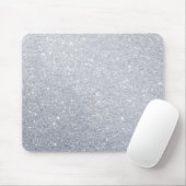 Silver Glitter Grey Faux Effect Muismat (Met muis)