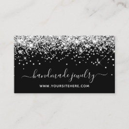 Silver Glitter Handtekening Stijl Online Winkel Zw Visitekaartje