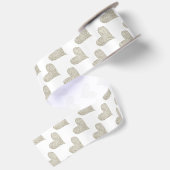 Silver Glitter Heart Lint (Achterkant)