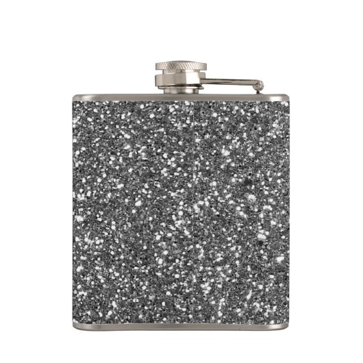 Silver Glitter Heupfles (Achterkant)