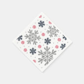 Silver Glitter Holiday Snowflake Servet (Hoek)