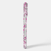 Silver Glitter Hot Pink Girly Signature Case-Mate iPhone Case (Achterkant / Rechts)