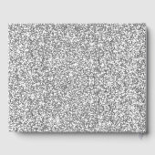 Silver Glitter Infinity bruiloft gastenboek (Achterkant)
