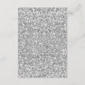 Silver Glitter Infinity Heart Weddenschap Details Informatiekaartje (Achterkant)