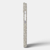 Silver Glitter INITIALEN Glam Luxury Modern Cool Case-Mate iPhone Case (Achterkant / Links)