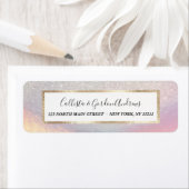 Silver Glitter Iridescent Holographic Gradient Etiket (Insitu)