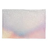 Silver Glitter Iridescent Holographic Gradient Kussensloop (Achterkant)