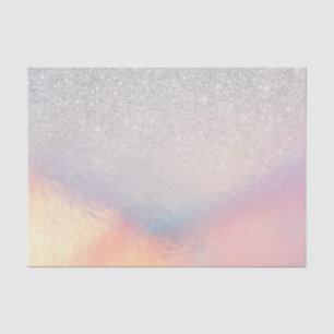 Silver Glitter Iridescent Holographic Gradient Tissuepapier