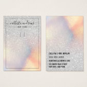 Silver Glitter Iridescent Sleutelhanger Display Ca Visitekaartje (Voorkant /achterkant)