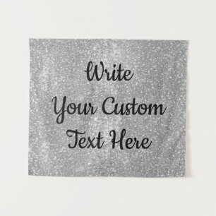 Silver Glitter Jubileum Backdrop Photo Booth Wandkleed