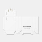 Silver Glitter Kerstmis Bedankdoosjes (Uitgevouwen)