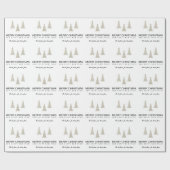 Silver Glitter Kerstmis Cadeaupapier (Vlak)