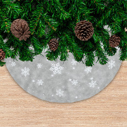 Silver Glitter-kerststerren Snowflakes-patroon Kerstboom Rok