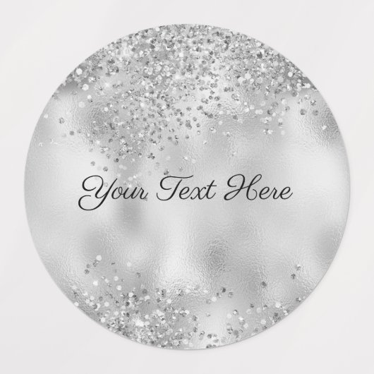 Silver Glitter Kijk Labels (Design 1)