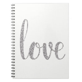 Silver glitter-laptop notitieboek