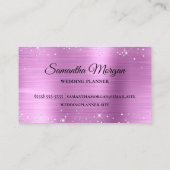 Silver Glitter Lavender Folie Fancy Monogrammen Visitekaartje (Achterkant)