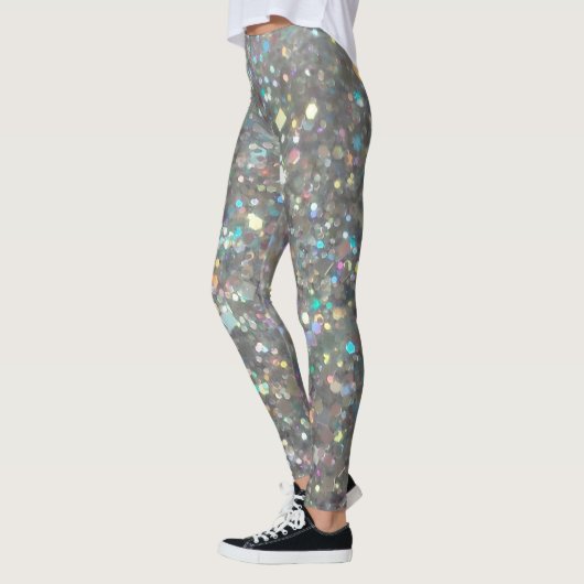 Silver Glitter Leggings (Links)