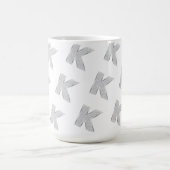 Silver Glitter letter K Koffiemok (Center)