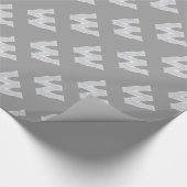 Silver Glitter Letter W Cadeaupapier (Hoek)