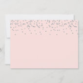 Silver Glitter Light Pink Photo First Communtion Kaart (Achterkant)