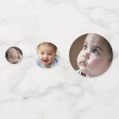 Silver Glitter Lijst Blue Bow dooptafel Confetti (Voorkanten)