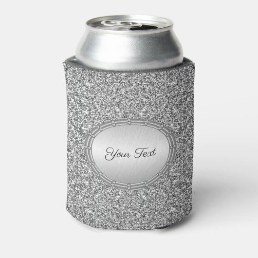 Silver Glitter Lijst Koelbox Blikjeskoeler (Blikje Achterkant)