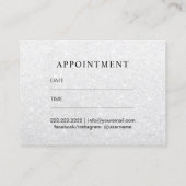 Silver Glitter Lips Makeup Artist Appointment Afsprakenkaartje (Achterkant)