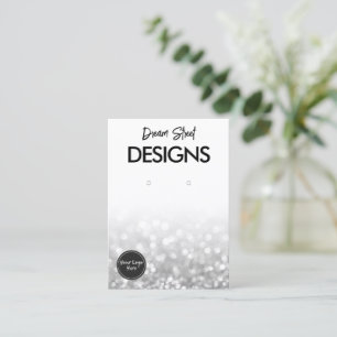 Silver Glitter Logo Social Media Earling Display Visitekaartje