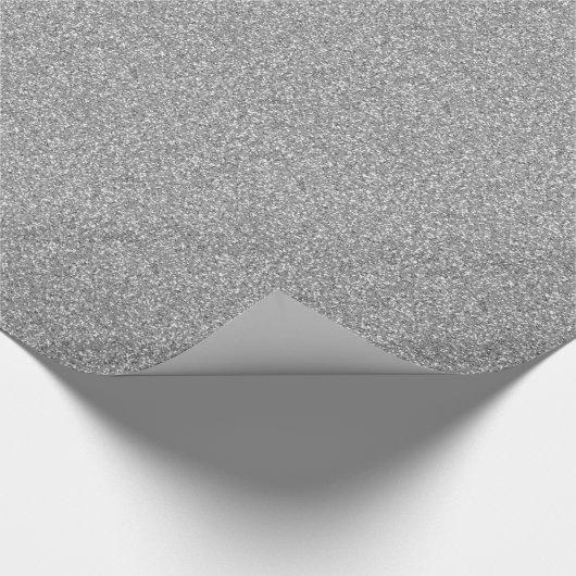 Silver Glitter look-like Pattern Cadeaupapier (Hoek)