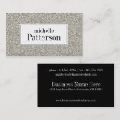 Silver Glitter look Professional Visitekaartjes (Voorkant / Achterkant)
